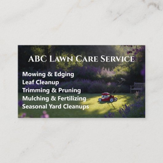 Lawnpro Premium Service Visitenkarte (Vorderseite)