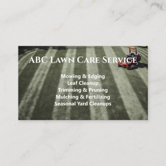 Lawnpro Premium Service Visitenkarte (Vorderseite)