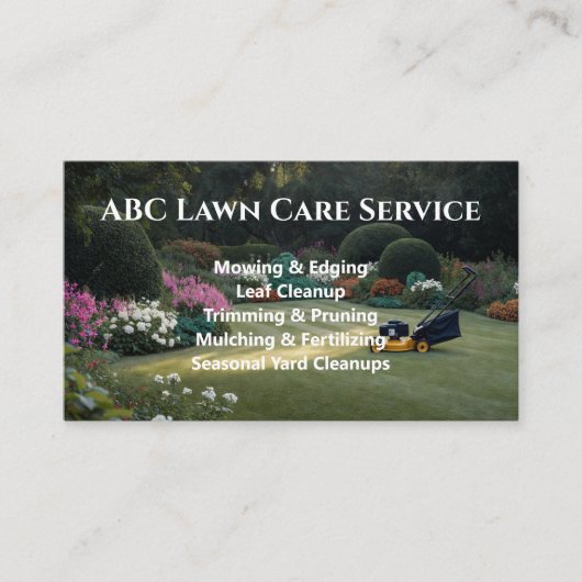 Lawnpro Premium Service Visitenkarte (Vorderseite)