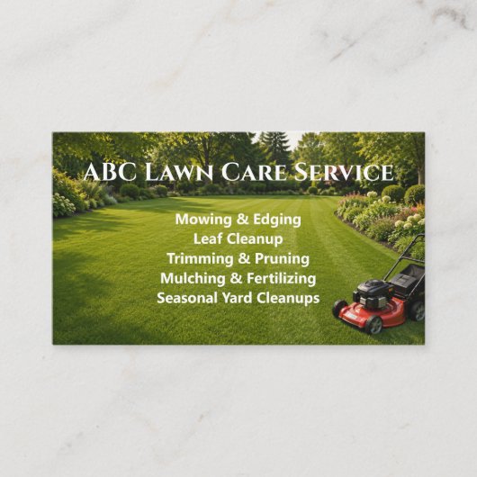 Lawnpro Premium Service Visitenkarte (Vorderseite)
