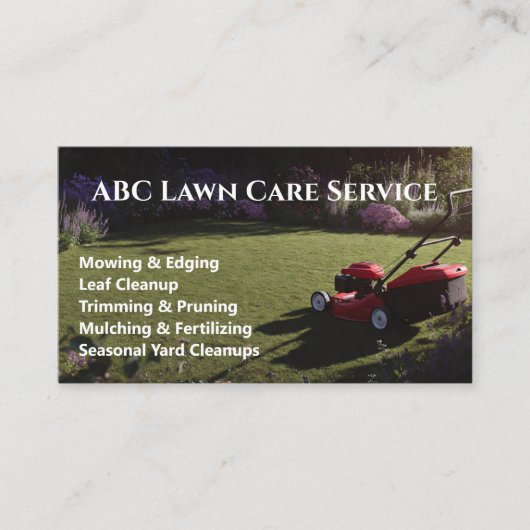 Lawnpro Premium Service Visitenkarte (Vorderseite)