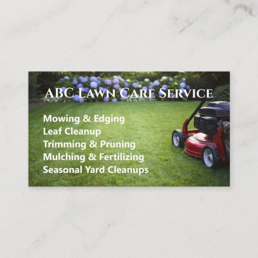 Lawnpro Premium-Service Visitenkarte (Vorderseite)