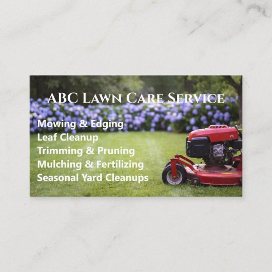 Lawnpro Premium Service Visitenkarte (Vorderseite)