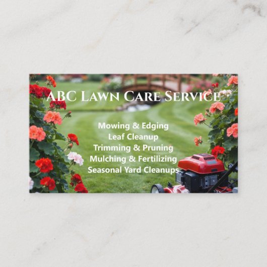 Lawnpro Premium Service Visitenkarte (Vorderseite)