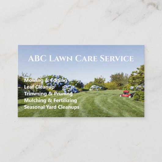 Lawnpro Premium Service Visitenkarte (Vorderseite)