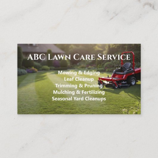Lawnpro Premium Service Visitenkarte (Vorderseite)