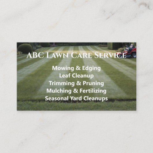 Lawnpro Premium-Service Visitenkarte (Vorderseite)