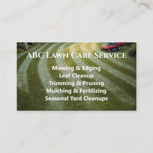 Lawnpro Premium Service Visitenkarte (Vorderseite)