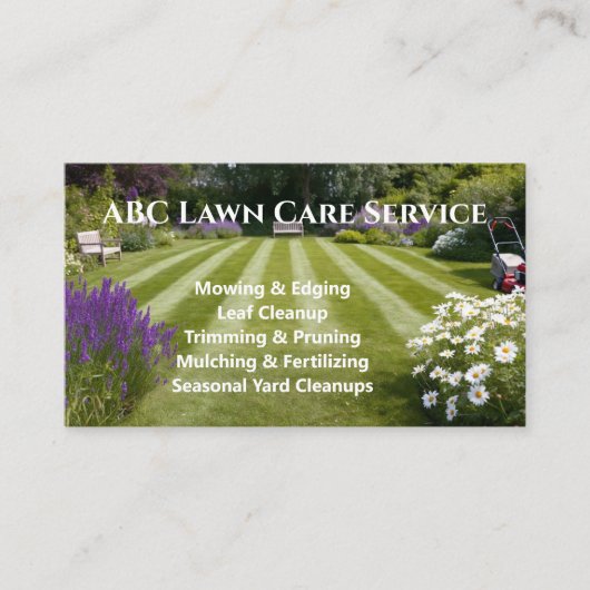 Lawnpro Premium Service Visitenkarte (Vorderseite)