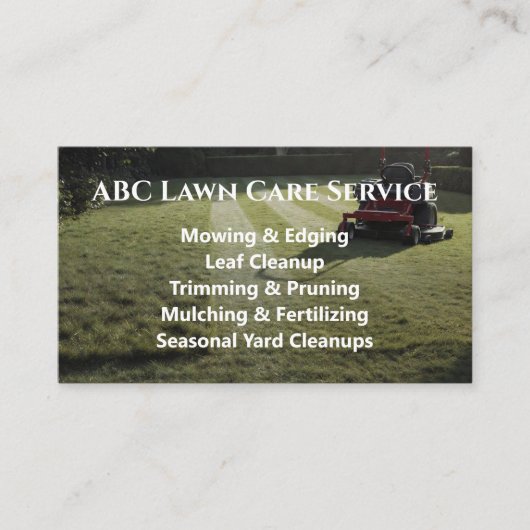 Lawnpro Premium Service Visitenkarte (Vorderseite)
