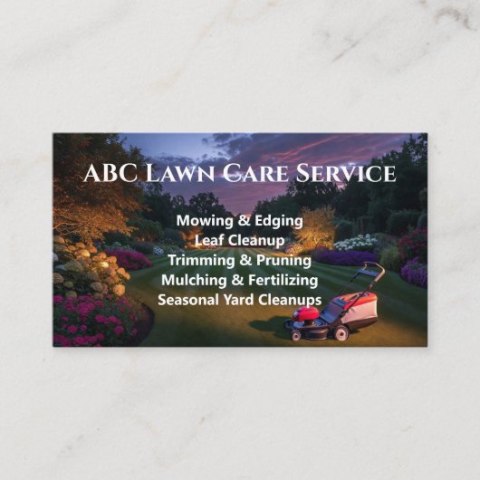 Lawnpro Premium-Service Visitenkarte (Vorderseite)