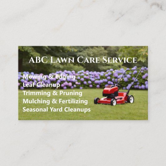 Lawnpro Premium-Service Visitenkarte (Vorderseite)