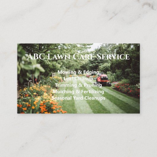 Lawnpro Premium-Service Visitenkarte (Vorderseite)
