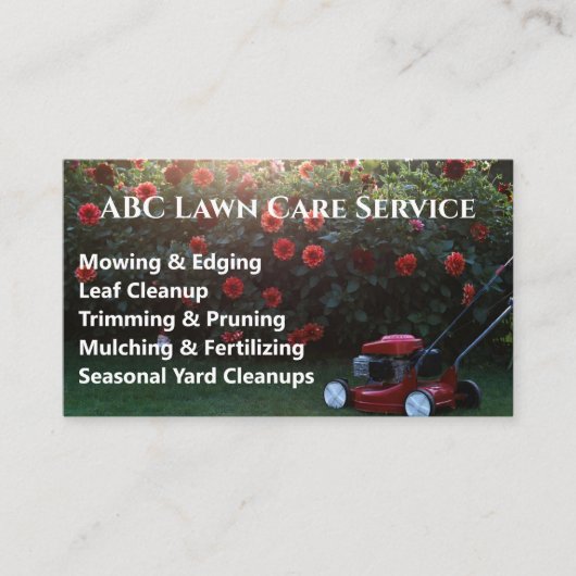 Lawnpro Premium-Service Visitenkarte (Vorderseite)