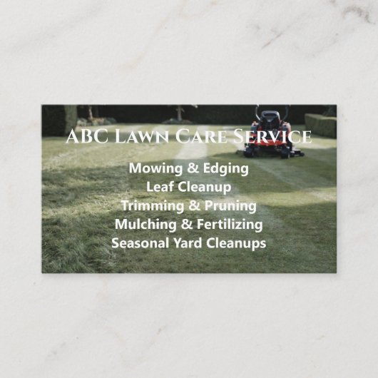 Lawnpro Premium Service Visitenkarte (Vorderseite)