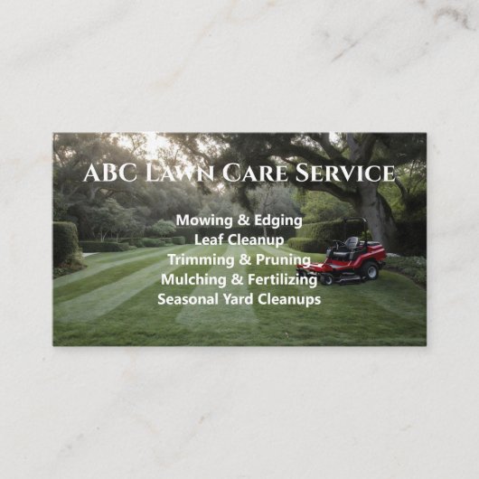 Lawnpro Premium Service Visitenkarte (Vorderseite)