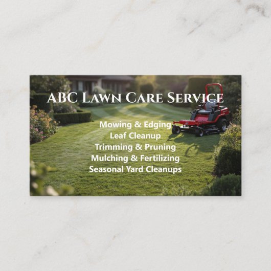 Lawnpro Premium Service Visitenkarte (Vorderseite)