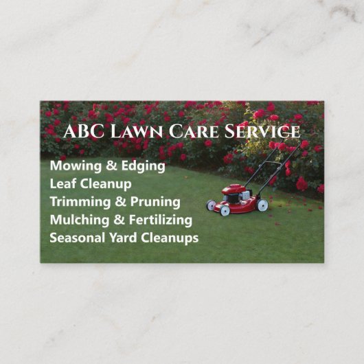 Lawnpro Premium Service Visitenkarte (Vorderseite)