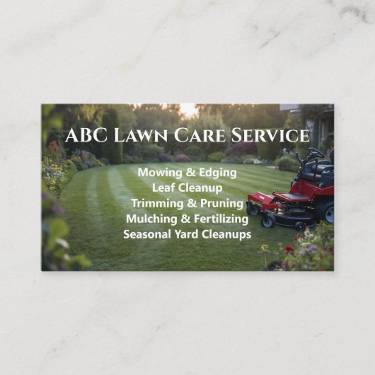 Lawnpro Premium Service Visitenkarte (Vorderseite)