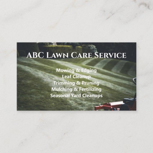 Lawnpro Premium Service Visitenkarte (Vorderseite)