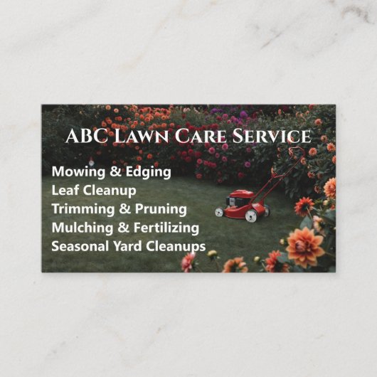 Lawnpro Premium Service Visitenkarte (Vorderseite)