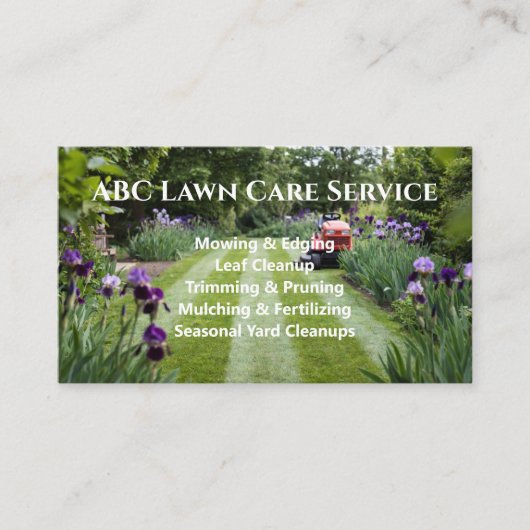 Lawnpro Premium-Service Visitenkarte (Vorderseite)