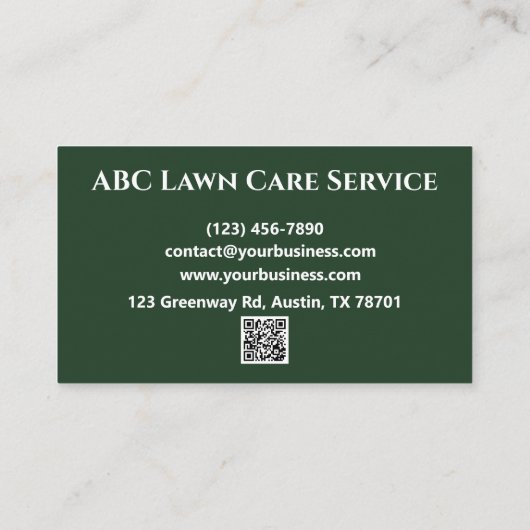 Lawnpro Premium Service Visitenkarte (Rückseite)