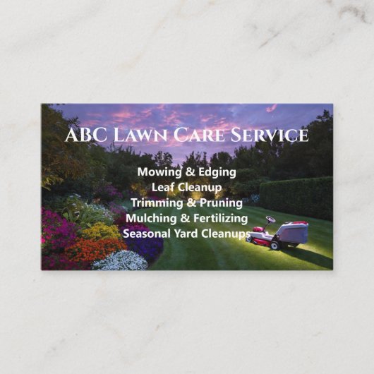 Lawnpro Premium Service Visitenkarte (Vorderseite)