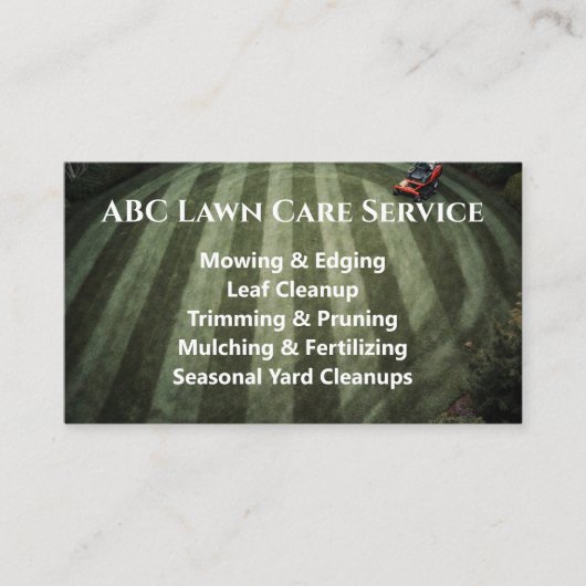 Lawnpro Premium Service Visitenkarte (Vorderseite)