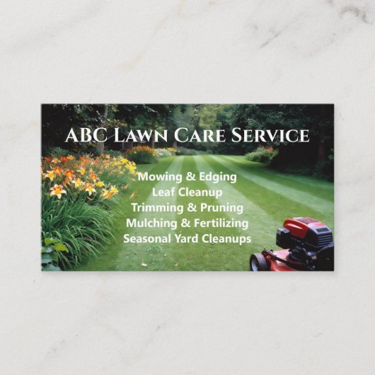 Lawnpro Premium Service Visitenkarte (Vorderseite)