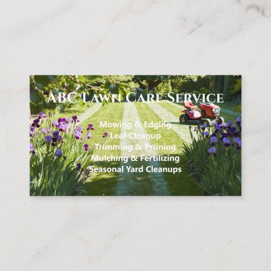 Lawnpro Premium-Service Visitenkarte (Vorderseite)