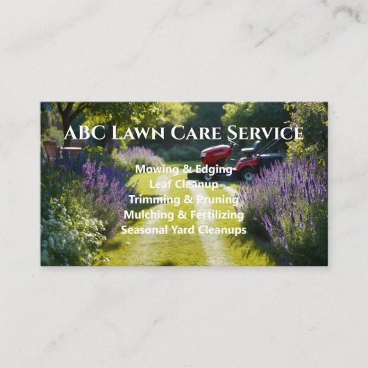 Lawnpro Premium-Service Visitenkarte (Vorderseite)