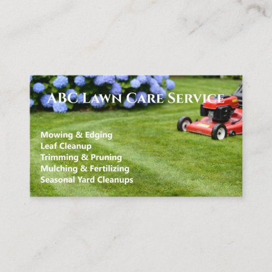 Lawnpro Premium-Service Visitenkarte (Vorderseite)