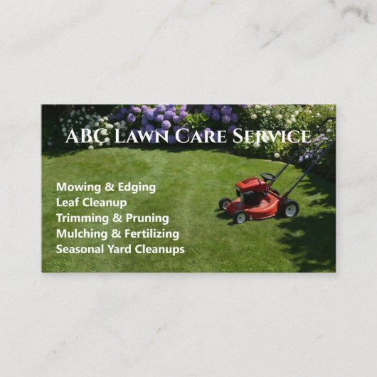 Lawnpro Premium-Service Visitenkarte (Vorderseite)