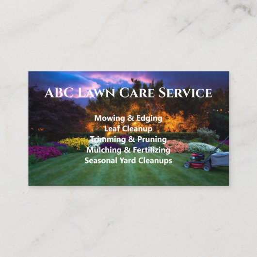 Lawnpro Premium Service Visitenkarte (Vorderseite)