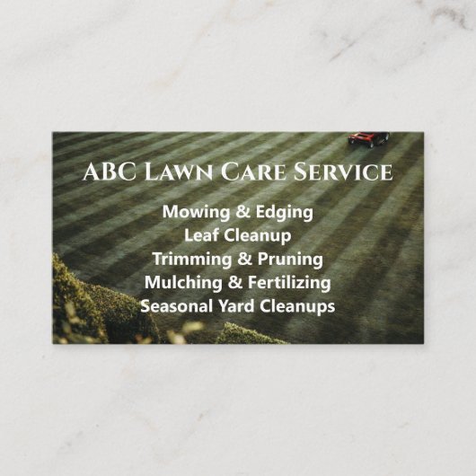 Lawnpro Premium Service Visitenkarte (Vorderseite)