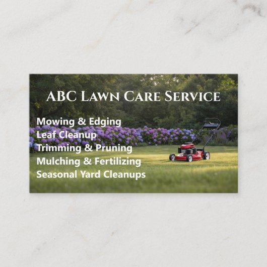 Lawnpro Premium Service Visitenkarte (Vorderseite)