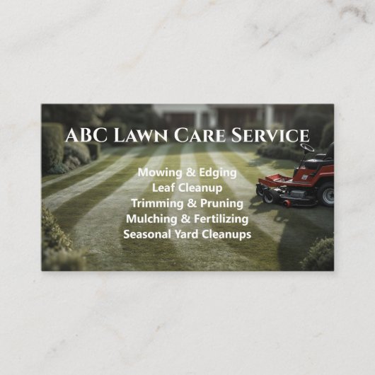 Lawnpro Premium Service Visitenkarte (Vorderseite)