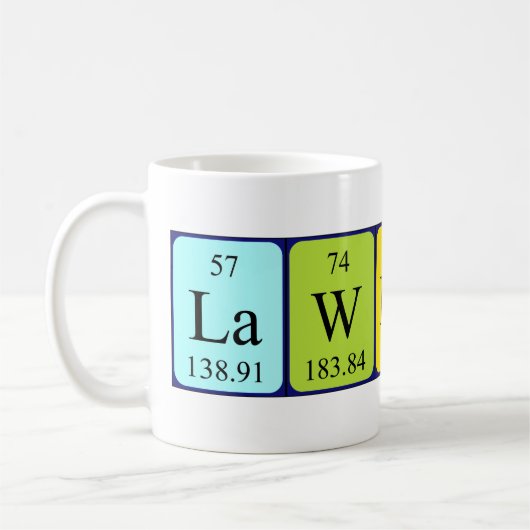 Lawrance Periodenname Tasse (Links)