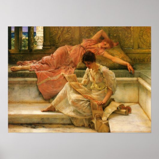Lawrence Alma-Tadema - ein Lieblingsdichter Poster (Vorne)