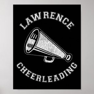 Lawrence Cheer Distressed Retro 90er Cheerleader Poster