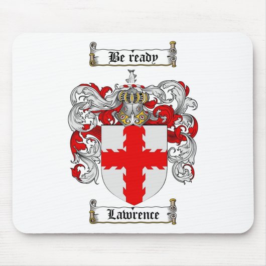 LAWRENCE-FAMILIENWAPPEN - LAWRENCE-WAPPEN MOUSEPAD (Vorne)