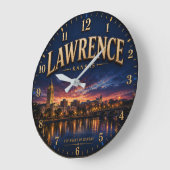 Lawrence Kansas Große Wanduhr (Winkel)