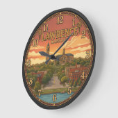 Lawrence Kansas Große Wanduhr (Winkel)