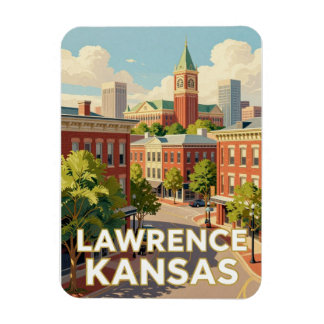 Lawrence Kansas Historic Travel Magnet