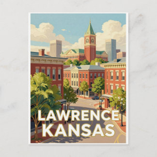 Lawrence Kansas Historic Travel Postkarte