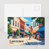 Lawrence Kansas Postkarte (Vorne/Hinten)