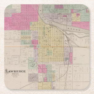 Lawrence, Kansas Rechteckiger Pappuntersetzer