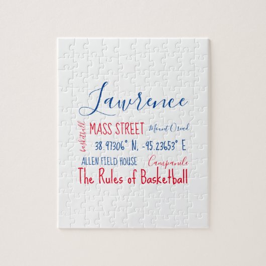 Lawrence Kansas Subway Art Puzzle (Vertikal)