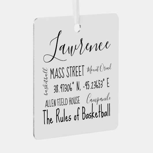 Lawrence Kansas U-Bahn Art Metal Ornament Aus Metall (Vorderseite Rechts)